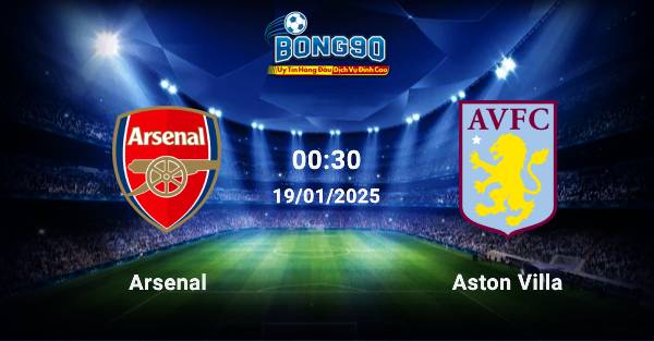 Arsenal đấu với Aston Villa